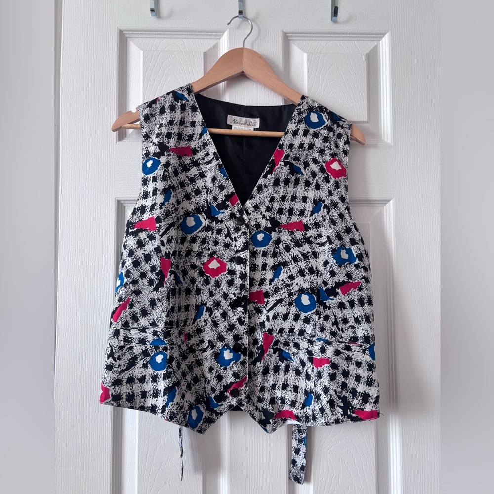 Vintage Stylish Women's Vest with Geometric Pattern
